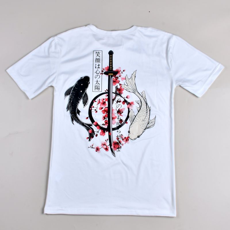 Tribal Sun Yin Yang - Maglietta da uomo bianco XXL