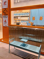 Banc d'extérieur moderne et personnalisable de style coréen, pour parc, salon de thé, café, salle de sport, tabouret de repos, chaise en fer pour centre commercial