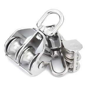 Phần Cứng Biển M25 Thép Không Gỉ Dây Sợi Dây Thừng Duy Nhất Bánh Xe Ròng Rọc Với Xoay Mắt - Product Image 2