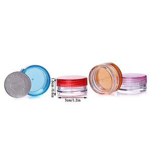 Contenants cosmétiques ronds vides avec couvercle, pots en plastique pour crèmes, vernis à ongles, baume à lèvres, gloss, maquillage, rangement - Product Image 2