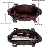 Toile Sac Fourre-Tout Étanche Nylon Multi Poche Sacs À Bandoulière Ordinateur Portable Sac De Travail Professeur Sac À Main et Sacs À Main pour Femmes Hommes Polyester