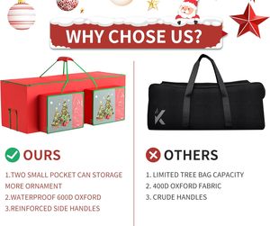 Durable 7.5FT <b>Christmas</b> <b>Tree</b> <b>Storage</b> Bag 600D Oxford Waterproof Container for Artificial <b>Trees</b> - Product Image 3
