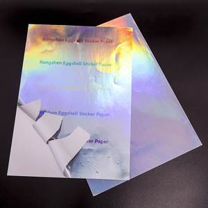 Rongzhen Holographic Eggshell Sticker <b>Paper</b> <b>A4</b> Rectangular Synthetic Security <b>Label</b> for UV Printing - Product Image 2