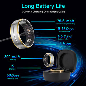 2025 nuovo anello intelligente da uomo di tendenza per il Fitness Tracker sottile in acciaio al tungsteno 5ATM anello per la salute per il controllo delle App gesto intelligente - Product Image 6