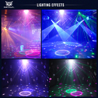 Projecteur à tête mobile Magic Ball RGBW 4IN1 DMX Beam Laser Gobo Spot LED pour DJ, soirée, salle de karaoké