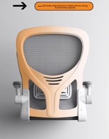 Chaise de bureau confortable en maille à dossier haut noir chaise de jeu par ordinateur sans roues Prix bon marché directement de l'usine