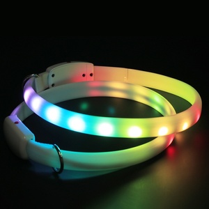 USB Wiederaufladbares LED-Hundehalsband Nacht-Sicherheitslicht Leuchtende Hundehalsbänder für Nachtspaziergänge Werbeartikel LED-Haustierzubehör - Product Image 1
