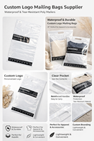 Sacs d'expédition en polyéthylène personnalisés, écologiques, imperméables, avec impression de marque personnalisée pour l'emballage de vêtements et de vêtements de protection