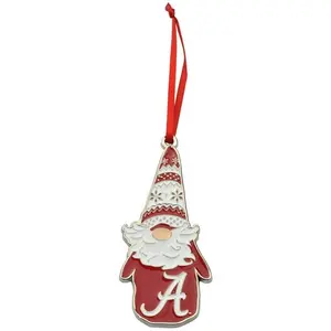 Customized Creative Auburn Tiger Team Christmas Series Soft Enamel Ornament with Red Ribbon Decoration Gifts Pendant Ornament