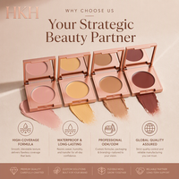 Palette de Correcteurs 4 Couleurs HKH en Gros, Marque Privée OEM, Correcteur Orange, Couvrance Totale, Maquillage Liquide Éclaircissant