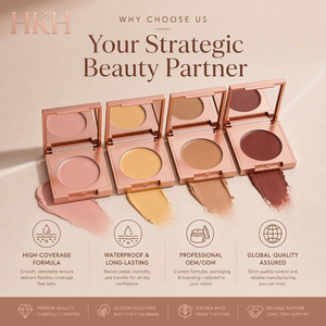 Paleta de Corrector de 4 Colores HKH, Venta al por Mayor, Marca Privada OEM, Corrector Naranja, Cobertura Total, Maquillaje Líquido Iluminador - Product Image 5