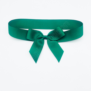 Noeud papillon élastique en ruban de satin écologique fait main E-Magic, pré-noué avec boucle extensible pour la décoration de cadeaux de Noël - Product Image 2