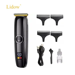 Lidow máquina de cortar cabelo masculina, aparador de cabelo e barba com carregamento usb, duas velocidades