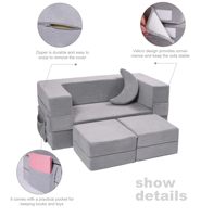 Múltiples piezas pequeños niños pequeños Modular nube sofá cama espuma niños bloques de construcción suave juego de sofá de bebé Modular para dormitorio