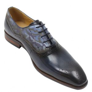 Chaussures habillées décontractées en cuir italien lisse à lacets pour hommes, design personnalisé, anti-odeur, collection automne - Product Image 2