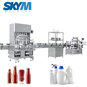 Machine automatique de remplissage de bouteilles de liquide visqueux pour pots, détergent liquide, savon, Lotion pour le corps, shampoing, ligne de Production, prix