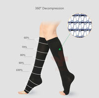 Chaussettes de compression antibactériennes BEILI de qualité médicale 20-30 mmHg pour femmes et hommes, pour les travailleurs en position debout