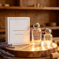 Flacons de parfum en verre vides de haute qualité, 50 ml et 80 ml, à col serti, couleur personnalisée, emballage en boîte carrée, OEM