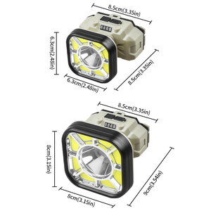 2 in 1 COB <span class=keywords><strong>LED</strong></span> faro faro esterno faro faro esterno lampada da bicicletta ricaricabile USB luce frontale per il campeggio - Product Image 4