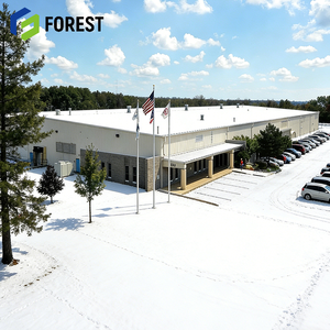 Atelier industriel en acier résistant au vent de l'Ontario avec poutre en H, entrepôt commercial robuste du Québec, panneau EPS isolé global - Product Image 1