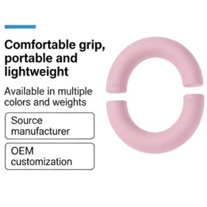 Juego <span class=keywords><strong>de</strong></span> Mancuernas <span class=keywords><strong>de</strong></span> Silicona Semirredondas, Portátiles, Ligeras, Antideslizantes, Multifuncionales, con Agarre Cómodo para Gimnasio en Casa y Yoga - Product Image 4
