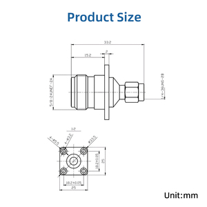 <span class=keywords><strong>Antenne</strong></span> de station de base, adaptateur coaxial à faible perte 50 Ohm, connecteur RF fileté de type N femelle, <span class=keywords><strong>prise</strong></span> en charge de la personnalisation OEM ODM - Product Image 2