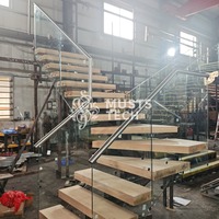 Escalier mono-à-capillaire sur mesure, haut de gamme, minimaliste, de luxe, pour intérieur, fabrication directe usine