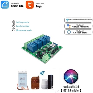 Tuya nhà thông minh điều khiển từ xa chuyển đổi graffiti thiết kế bốn kênh 5v12v inching mô-đun 10A Max. current tương thích Wifi mạng - Product Image 3