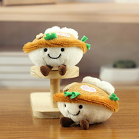 Porte-clés en peluche personnalisé avec logo, motif bol de nouilles ramen, mignon dessin animé, jouet en peluche en forme de bol de ramen