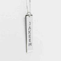 SUXUAN – pendentif de mot personnalisé pour femmes, bijoux à graver, plaque de nom, collier de lettre en acier inoxydable, colliers d'identification de nom personnalisés