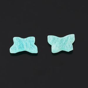 Cabochon Papillon en Amazonite Naturelle 10x8 MM pour la Fabrication de Bijoux, Pierre Précieuse Turquoise Polie - Product Image 3