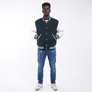 New Designs 2026 Custom Made High Quality 100% Cotton Varsity <b>Jacket</b> for <b>Men</b> Cheap Price Customized Fabric Logo Patchwork Winter - Product Image 1