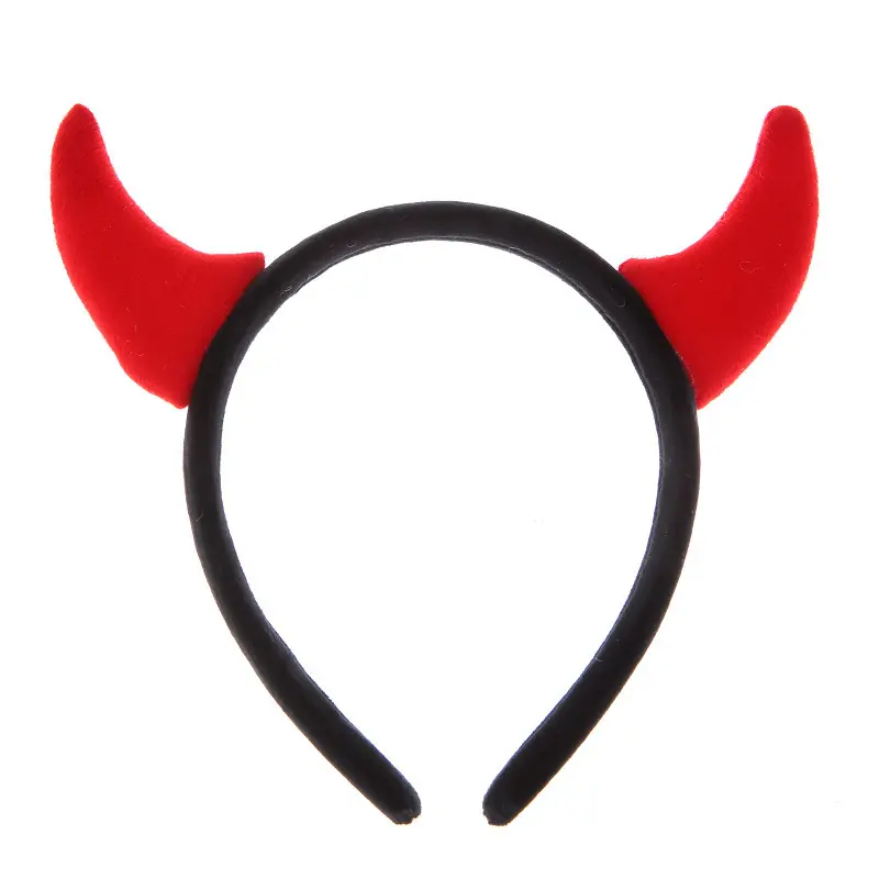 Halloween Horn Hair Band Cosplay Cute Funny Red Devil Horns Halloween Headband