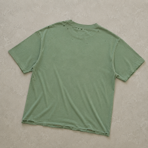 Camisetas OEM de Algodón Prelavado, Maglietta Cotone 100%, Color Verde, Camiseta Oversize Lavada, DTG, Personalizada, Streetwear - Product Image 2