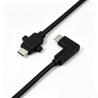 Câble d'extension USB4 40 Gbps Type-C mâle/femelle à 90 degrés, 8K, charge PD 100W, station d'accueil pour ordinateur portable VR, caméra