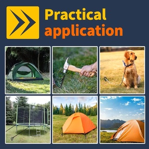 Ancres de trampoline de 15 pouces, ancres de sol, vis à enfoncer, kit d'ancres de terre avec sangles pour tentes de camping, auvents - Product Image 3