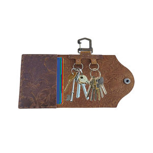 Premium Genuine Leather Key <b>Wallet</b> Organizer Handmade <b>Compact</b> Open Closure Short Length Multi-Function Cash Card Holder - Product Image 2