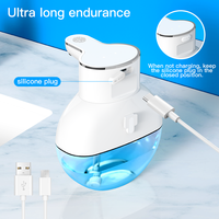 Distributeur automatique de savon moussant 400 ml avec recharge USB, capteur infrarouge, électrique, sans contact, à fixation murale pour usage domestique et extérieur