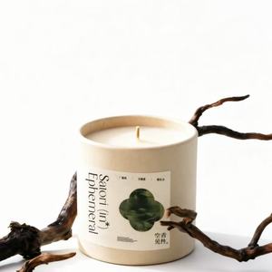 Scented Candle <b>White</b> Paper Tube Packaging Recyclable Cylindrical <b>Box</b> for Home Fragrance - Product Image 3