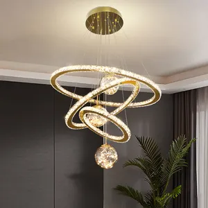 Chine Lustre Fournisseur Offre Spéciale De Luxe Style Lustre Rond De Haute Qualité K9 Cristal Clair Salon Maison Lustre