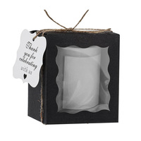 Cajas de Embalaje para Velas de Papel, Cajas Plegables de Cartulina Blanca con Ventana, Cajas de Regalo para Velas Aromáticas para Bodas, Cumpleaños, Fiestas