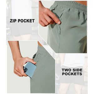 Men's Workout <b>Shorts</b> 5 Inch Lightweight Quick Dry Athletic Gym <b>Shorts</b> With Zip Pocket <b>Towel</b> Loop - Product Image 3