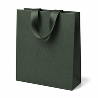 Grands sacs fourre-tout écologiques en carton vert avec logo personnalisé, emballage de luxe recyclable pour les magasins de vêtements