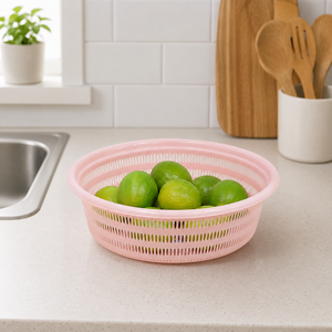 Pastel Plastic Colander Strainer Bowl Food Safe Extra Strong Fast Dry Kitchen Fruit <b>Vegetable</b> Washing Food Grade BPA Free PP - Product Image 6