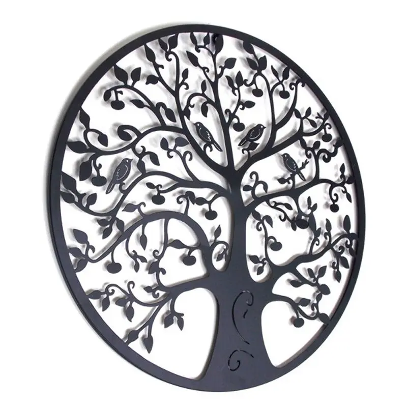 Tree of life silhouette laser cut metal wall art decor