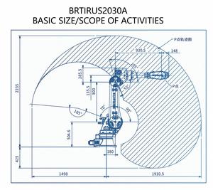 Robot Paletizador BRTIRUS2030A a Precio Económico, Alcance del Brazo de 2058 mm, Capacidad de Carga de 30 kg, IP54, PLC, Caja de Cartón, Motor con Caja de Engranajes - Product Image 4