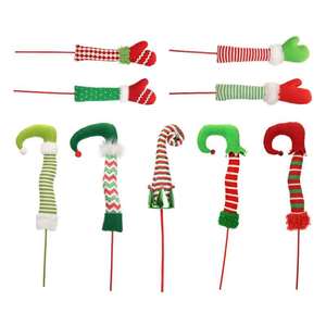 إصدار جديد 2026 من زينة المطبخ الأمريكية بلون البرغندي على شكل جني للديكور في عيد الميلاد - Product Image 3