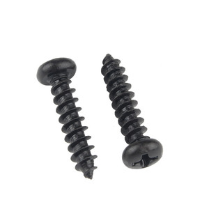 Vis autotaraudeuses à tête cylindrique M1 M2 X 3mm M3 M4, vis à bois à tête cylindrique zinguée noire, Tornillo Cabeza Redonda Cruzada - Product Image 4