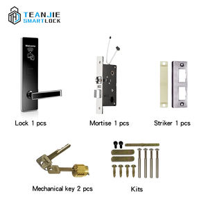 अमेरिकी मानक 304 स्टेनलेस स्टील rf कार्ड इलेक्ट्रॉनिक होटल लकड़ी के दरवाजे के साथ सुरक्षित लॉक - Product Image 5