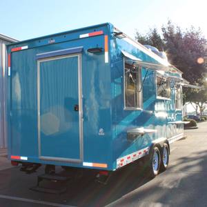 Camion de restauration mobile hydraulique avec cuisinière, évier, salle de bain, toilettes, châssis en acier galvanisé à chaud, durée de vie de 20 ans - Product Image 2